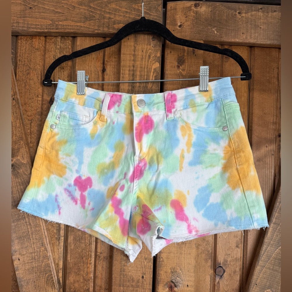 Judy Blue Tie-Dye Jean Shorts - Multicolor